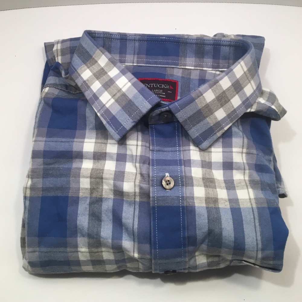 Men’s Untuckit Plaid Button Down Shirt